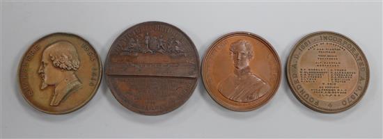 19th century Canadian Commemorative Medals, (4)